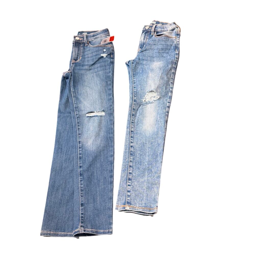 Old Navy Rock Star Jeggings Gril's size 10 Distressed 2 pair